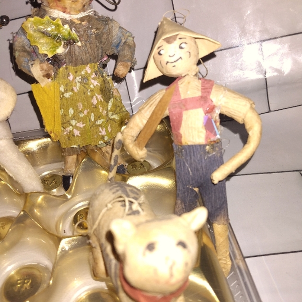 German vintage paper mach ornament
